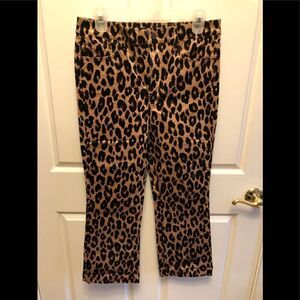 Ann Taylor Animal Print Boot Cut Jeans - Brown and Black